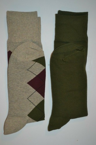 Polo Ralph Lauren Argyle & Solid Dress Socks 2 Pack Men's Sock Size: 10-13 NIP! - 第 2/12 張圖片