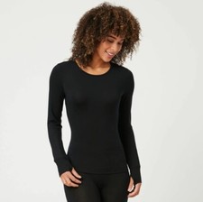 2-PACK Free Country Womens Black Microtech Heat Base Layer Top Shirt NWT 60 M