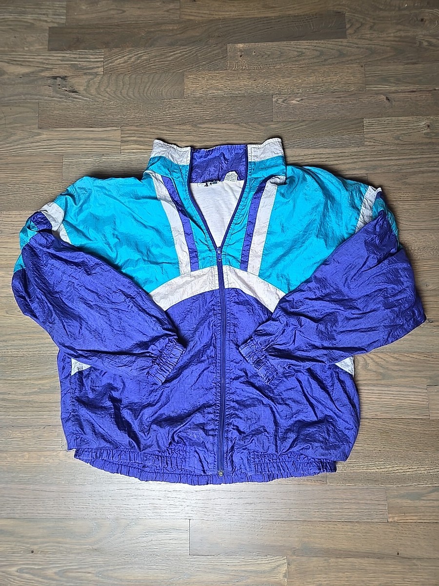 Bolo Spirit Vtg Jacket Sz M Windbreaker 80s Fresh Prince Y2k Blu