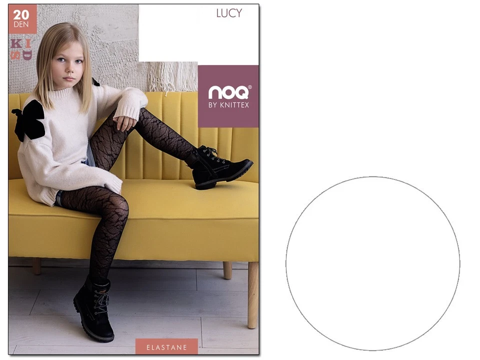 NOQ Rajstopy dla dzieci z wężowym wzorem pajęczyna