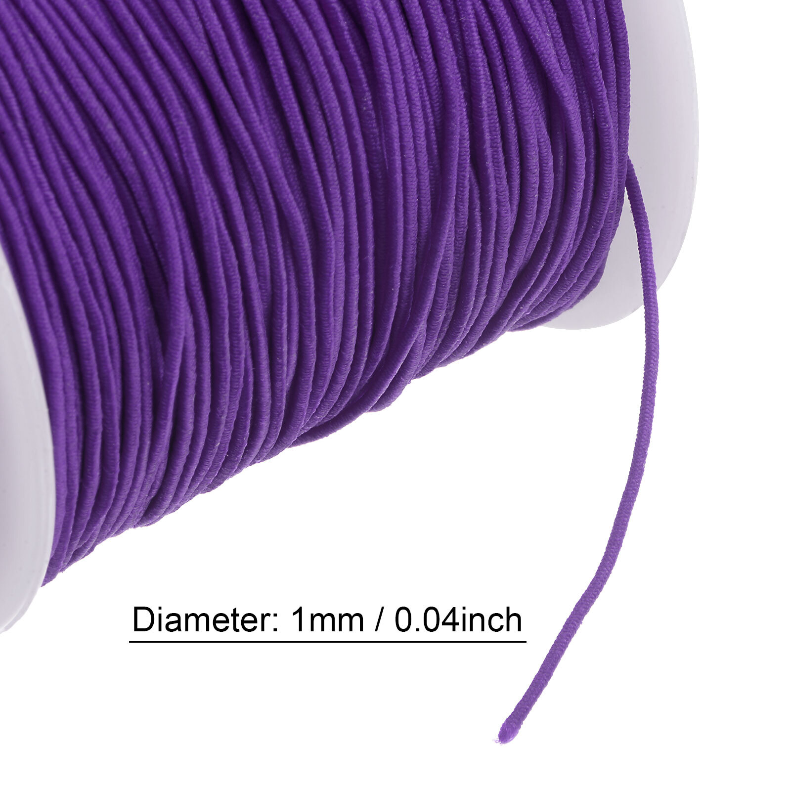 60m Diamètre 1mm Rouleau De Cordon/Cord Elastique En Polyester Pour Tressage Cheveux/Perruque Fil Pour Tresser Bracelet Bijoux Collier - DIY String