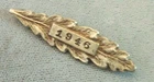 Vintage 1946 WWII Silver Oak Leaf  Bar Insignia Military Regalia  Cg 5
