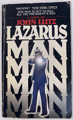 VINTAGE 1980 Lazarus Man by John Lutz Paperback Mystery Suspense Thriller Book