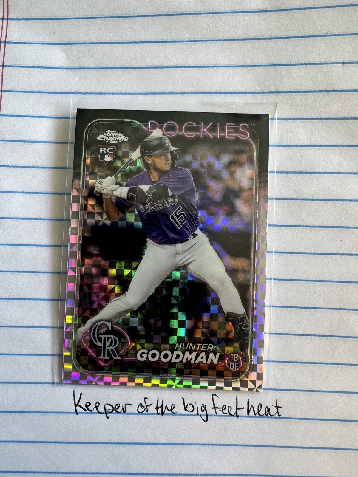 2024 Topps Chrome - X-Fractor #99 Hunter Goodman (RC) Rockies