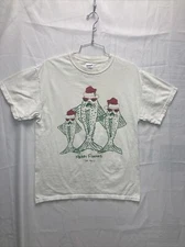 Merry Fishmas Fish Fishing Fisherman Christmas Xmas T-Shirt Medium Cape May