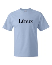 POWERED BY LINUX T-shirt  Redhat-Fedora-Ubuntu-CentOS  cool computer geek tee