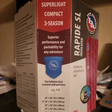 Big Agnes Rapide SL Insulated Sleeping Pad, Orange, Regular (20X72)