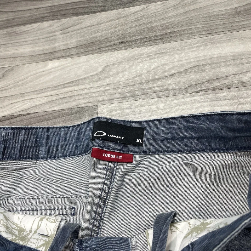 Shorts jeans Oakley carga militar masculino GG/36 x 13 ajuste largo azul - Imagem 4 de 4