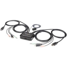 StarTech 2 Port USB 4K DisplayPort KVM Switch SV211DPUA4K