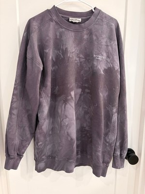 Acne Studios Reverse Embroidered Logo Sweatshirt Custom Dyed Distressed Gray M