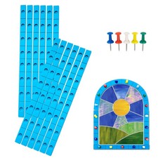 Layout Block System for Stained Glass Panels, Free to Bend, 12-Pack