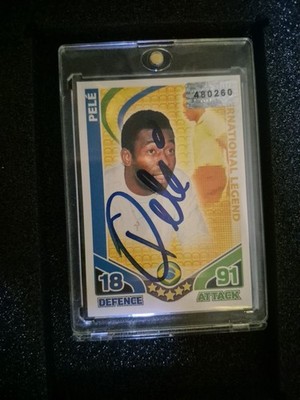 OFFIZIELL SIGNIERTE Pele Match Attax WM 2010 International Legend Karte