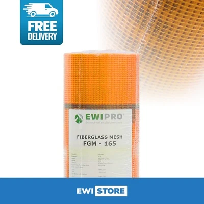 Orange Rendering Render Fibreglass Mesh 165g/m² Heavy Duty Crack Repair - Image 1 of 3