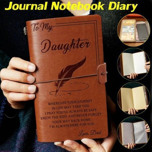 Notizbuch Meine Tochter Leder Geschenk Sohn Journal Gravur 8 Arten zum Tagebuch Weihnachten Frau - Bild 11 von 20