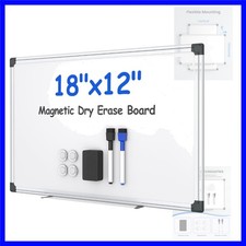 Magnetic White Board Kit for Wall 18" x 12", 1 Dry Eraser 2 Multicolor Mark...