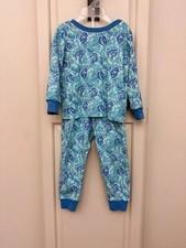 LILLY PULITZER Boys/Girls SZ 3T Blue Turtley Awesome Pajama Set Pottery Barn EUC