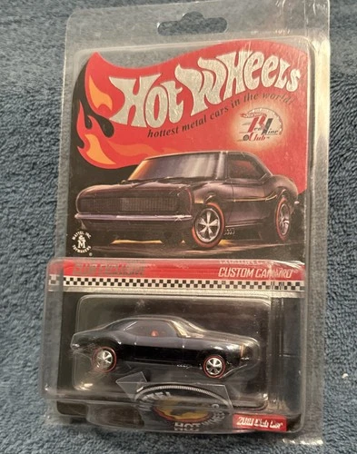 2019 Hot Wheels RLC Club Exclusive Custom Camaro Black Redline with Pin and case