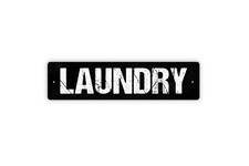 Laundry Room Wash Dry Fold Vinyl Sticker/Metal Sign