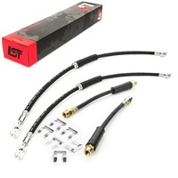 4X Bremsschlauch Leitung Bremse +Haltefeder Vorne Hinten FüR VW Golf V VI Jetta