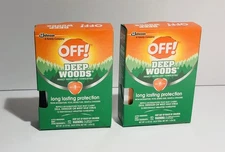 Lot of 2 OFF Deep Woods Insect Repellent Towelettes 12 Per Box 24 Total Wipes