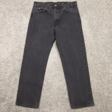 Vintage Levis Jeans Mens 38x30 Black 505 Regular Straight Orange Tab Denim Pants