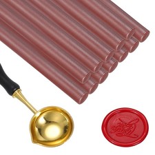 12 Pcs Wax Seal Sticks, Glue Gun Sealing Wax Sticks with Spoon, Gray Rose