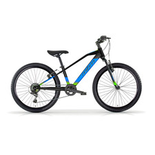 Bici 24 District MTB 18 velocità front nero opaco blu ragazzo bambino MBM