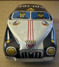 1960 s T.N. Nomura Tin Police Car Toy Vehicle, Black White, Vintage Collectible