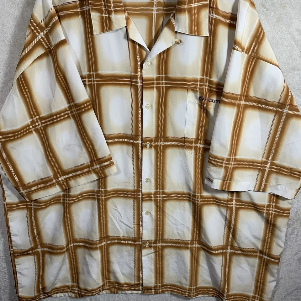 Camisa Polo Sur Vintage Adulto 3XL Marrón Bronceado Rayas Auténtica Colección Para Hombre Foto 2 de 4