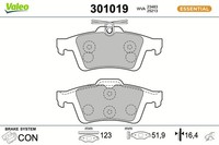 Bremsbelagsatz Scheibenbremse Essential Valeo 301019 FüR Ford Focus Volvo Kuga 3
