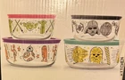 Pyrex Star Wars 8 Piece Glass Food Containers w/ Lids Darth Vader Yoda Chewbacca