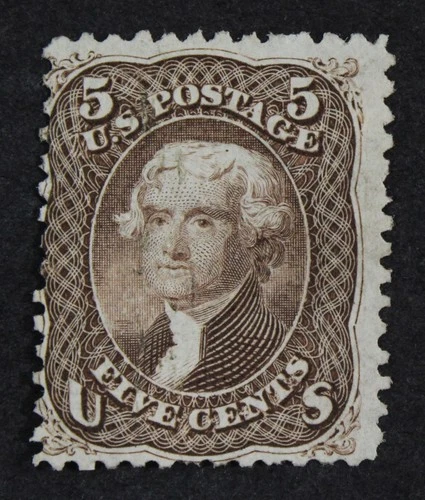 CKStamps: US Stamps Collection Scott#95 5c Jefferson Unused Regum