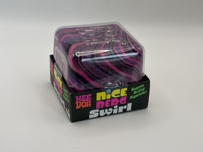 NeeDoh Nice Berg Swirl XL Giant Nee Doh Squishy Swirl Würfel Lila Pink Blau