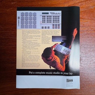 VINTAGE LINNDRUM MINISTUDIO INFORMATIONAL BROCHURE