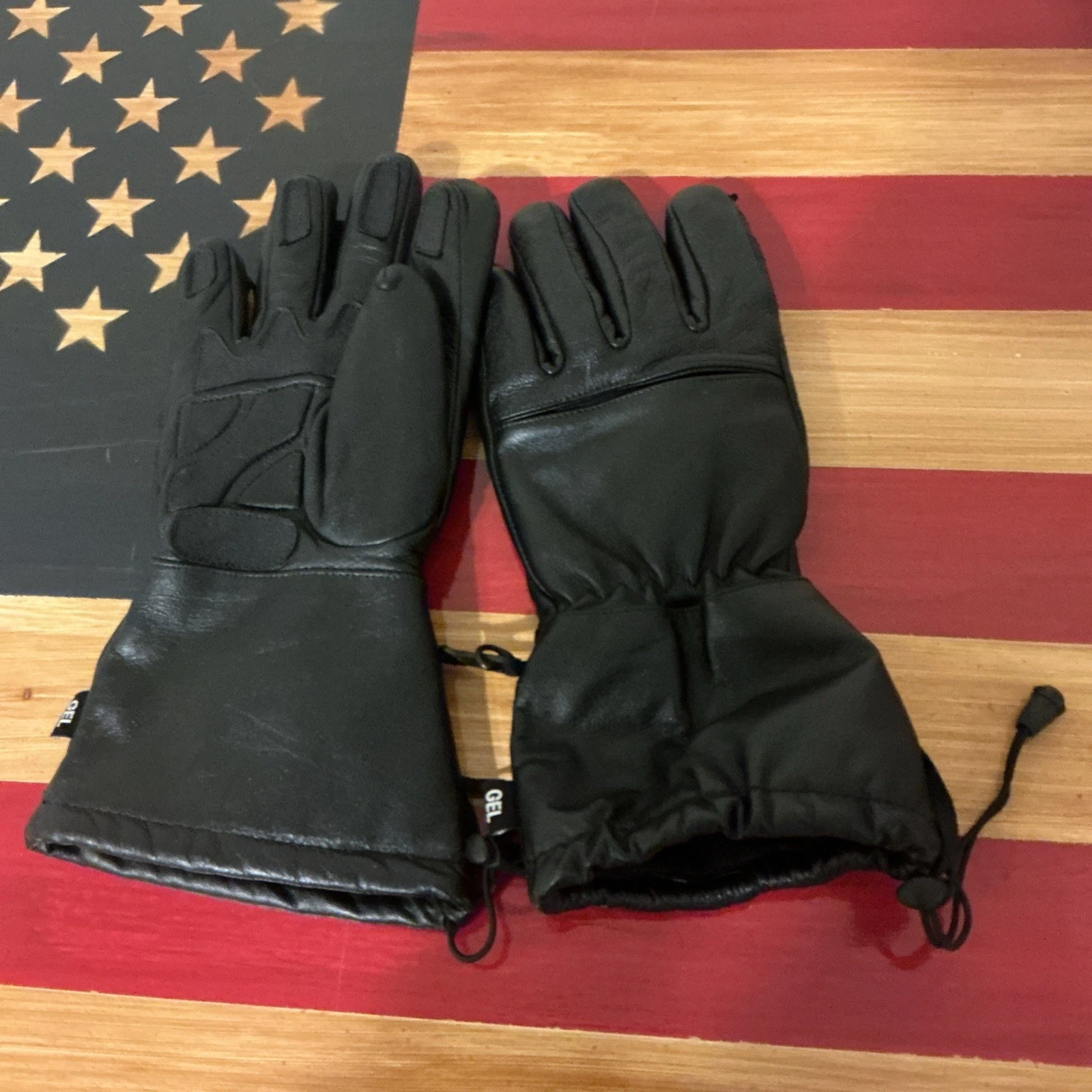 Gel Black Waterproof Motorcycle Gloves