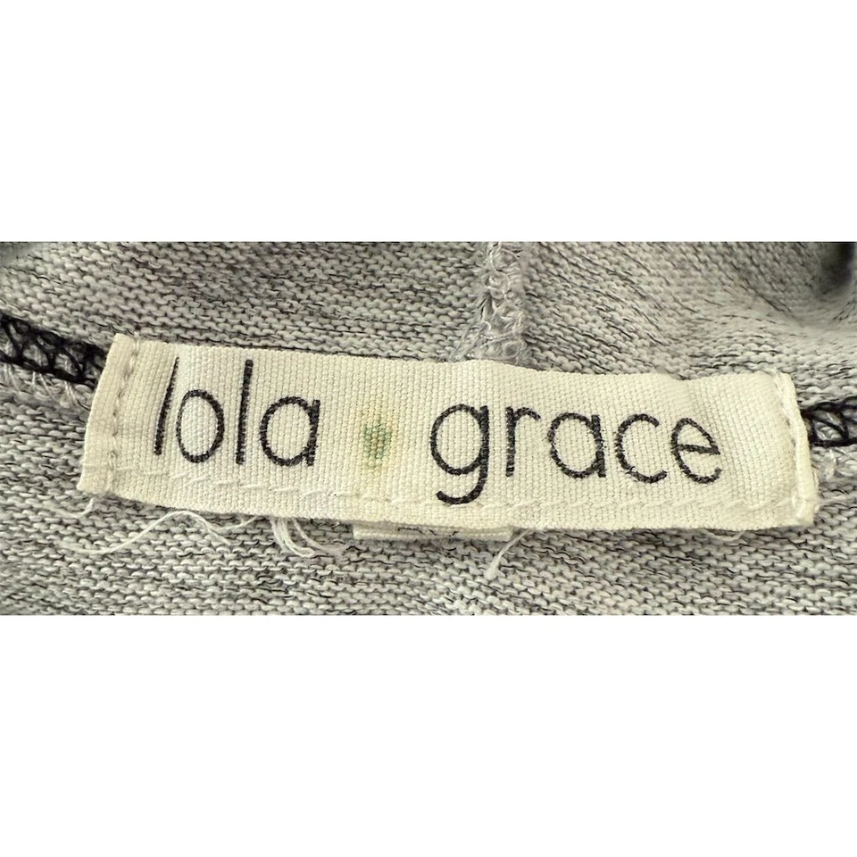 Sudadera con capucha ligera gris manga larga Lola Grace para mujer 2XL informal boho festival Foto 2 de 4