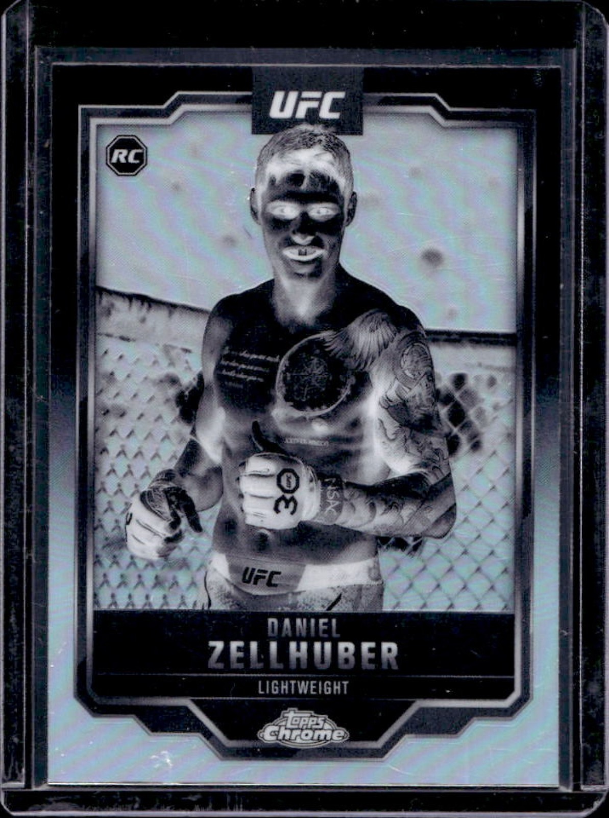 2025 Topps UFC Chrome Daniel Zellhuber RC Negative Refractor Rookie #189