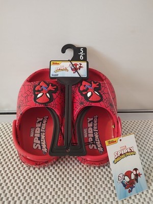 Spider-Man Toddler Boys Size 5/6 Comfort Clog Sandals Red NWT Disney Junior...