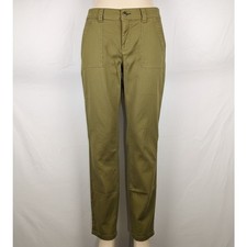 Toad  Co Earthworks Ankle Pants Moss Green Womens 6 Organic Cotton Granola NEW