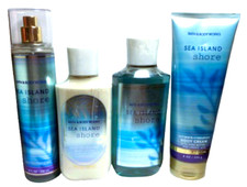 Bath and Body Works 4 Pc SEA ISLAND SHORE Mist Wash Cream Lotion  FREE SHIP