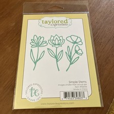 Taylored Expressions SIMPLE STEMS Die Set Floral Flowers Te2056