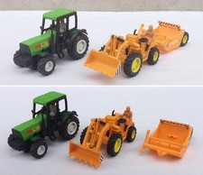 LOT TRACTEUR & SCRAPPER - NEW-RAY TOYS  - JOUET ANCIEN - VINTAGE