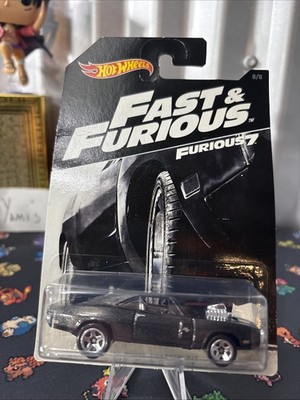 Hot Wheels Fast Furious 7 Dom's Black '70 Dodge Charger R/T (8/8