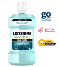 Listerine Zero Alcohol Mouthwash, Alcohol-Free Oral Rinse to Kill 99% of Germ 1L