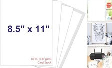 White Cardstock 8.5 x 11, 230gsm Cover Cardstock Paper, 85 Lb Heavy 100P white