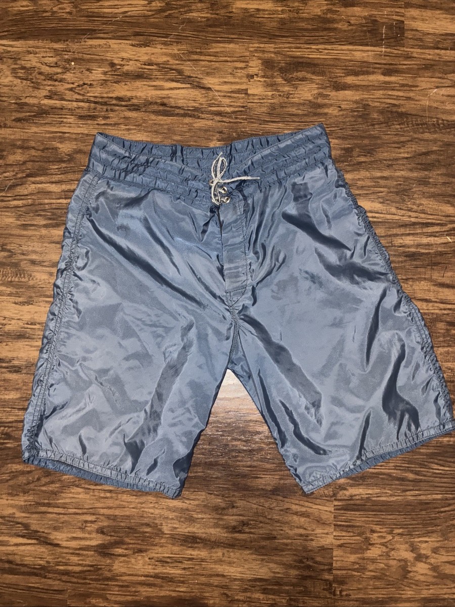 Vintage Birdwell Beach Britches Shorts Navy Surfinyl Approx size