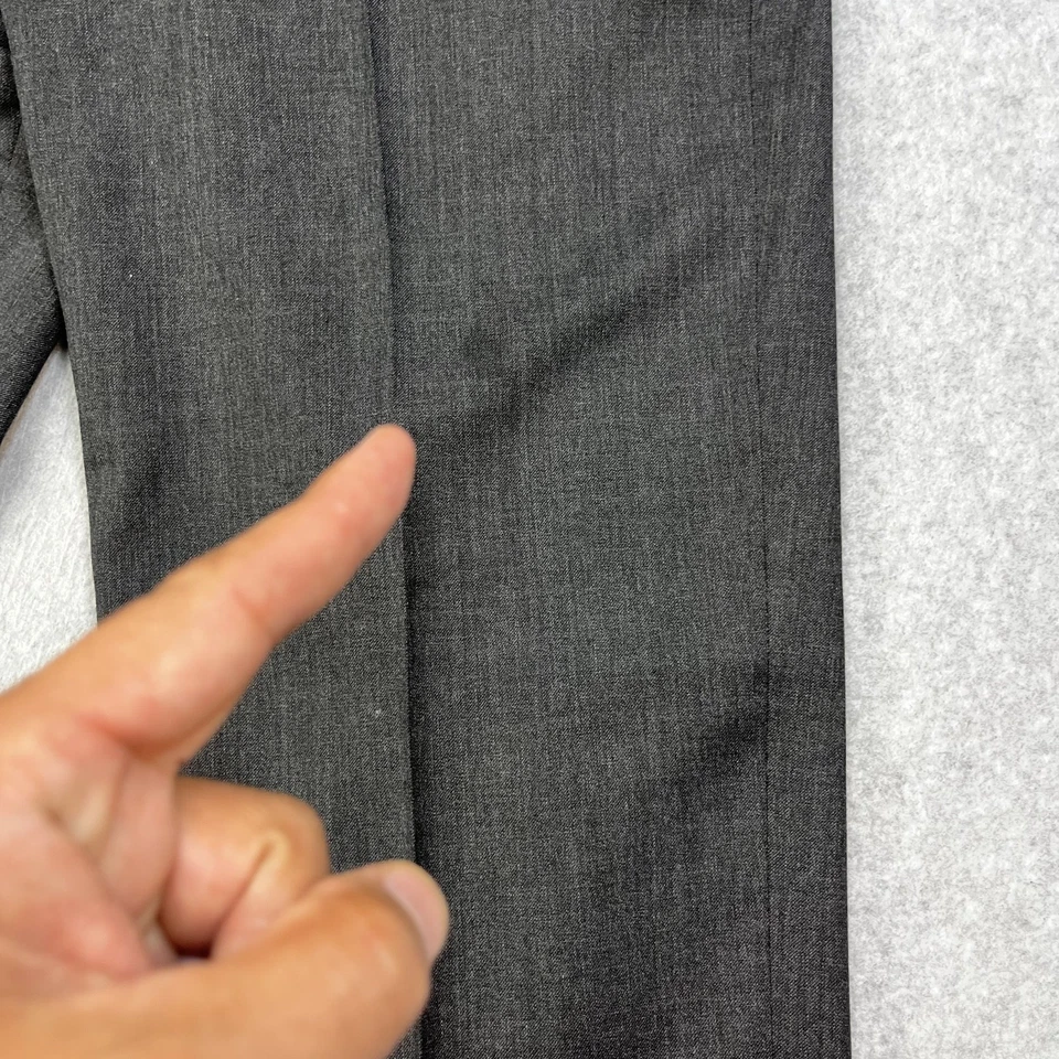 Мужские деловые брюки Ermenegildo Zegna 32R (32x28) цвет древесный уголь - Изображение 3 из 4