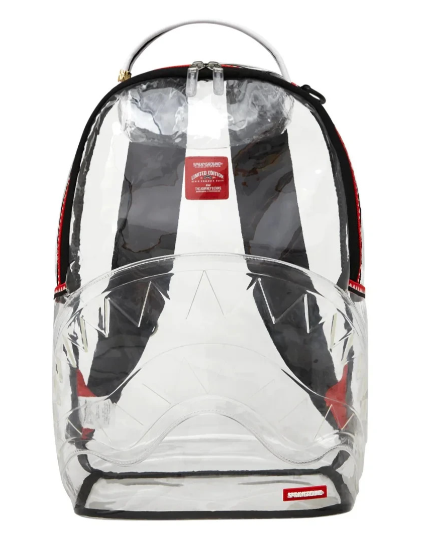 SPRAYGROUND タグなし Sprayground 100% Transparent Backpack🔥New VSM Piping Clear