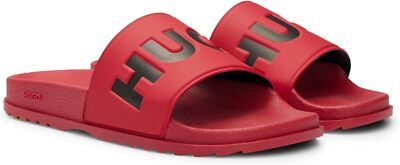 HUGO Herren Badesandalen - Match it Slide rblg, 50498352 ,Badelatschen, Rot ,Neu