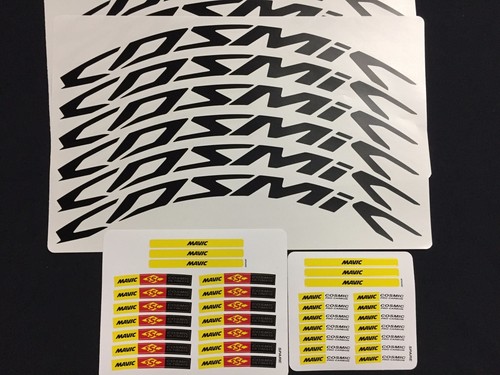 MATTE BLACK Mavic Cosmic Pro Carbon Exalith Ultimate Decal stickers 40mm+ - Picture 3 of 5